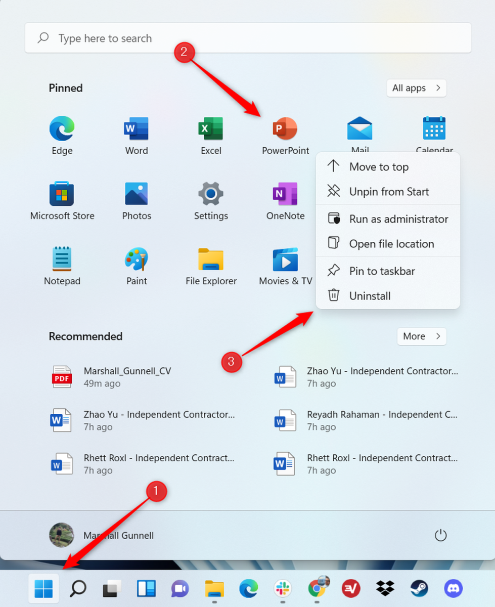 Uninstall unused apps on Windows 11