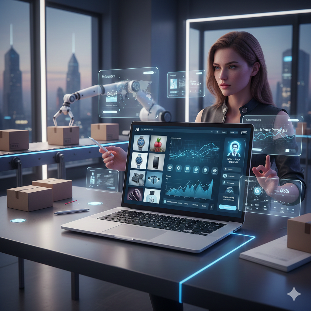 AI tools daldala ecommerce guddisu agarsiisu – laptop irratti ecommerce analytics fi marketing tools