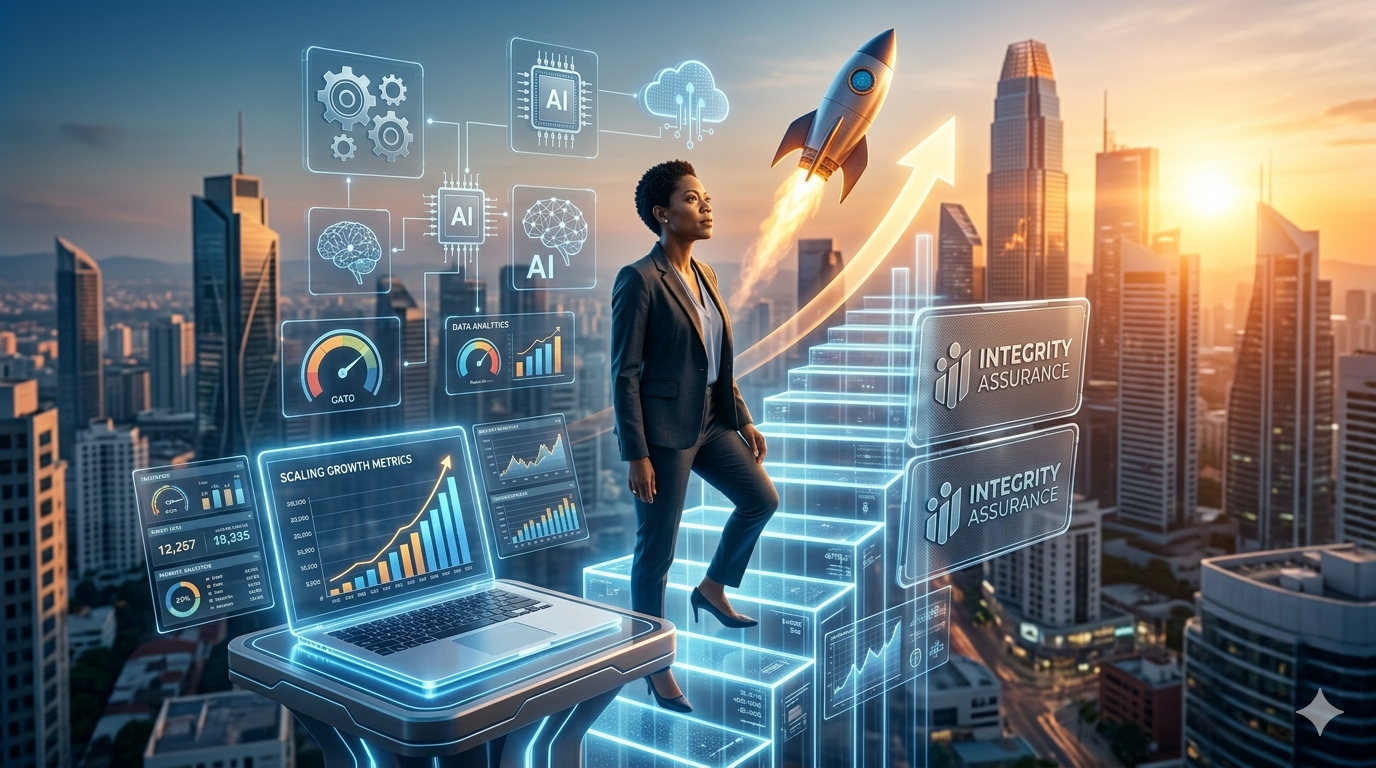 Gemini_Generated_Image_npy6whnpy6whnpy6 Step-by-step guide to scaling your business with technology showing AI, cloud computing, data analytics, and digital growth strategy