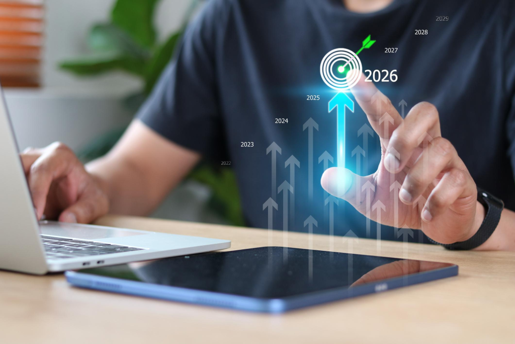 Digital Strategy for African Startups Concept with Future Timeline and Technology