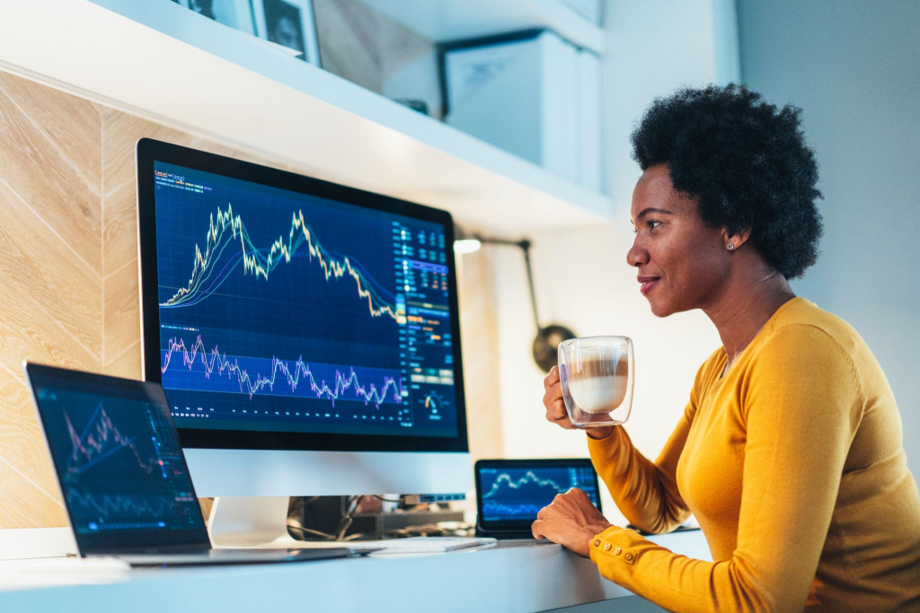 Crypto trader in AI crypto trading signals