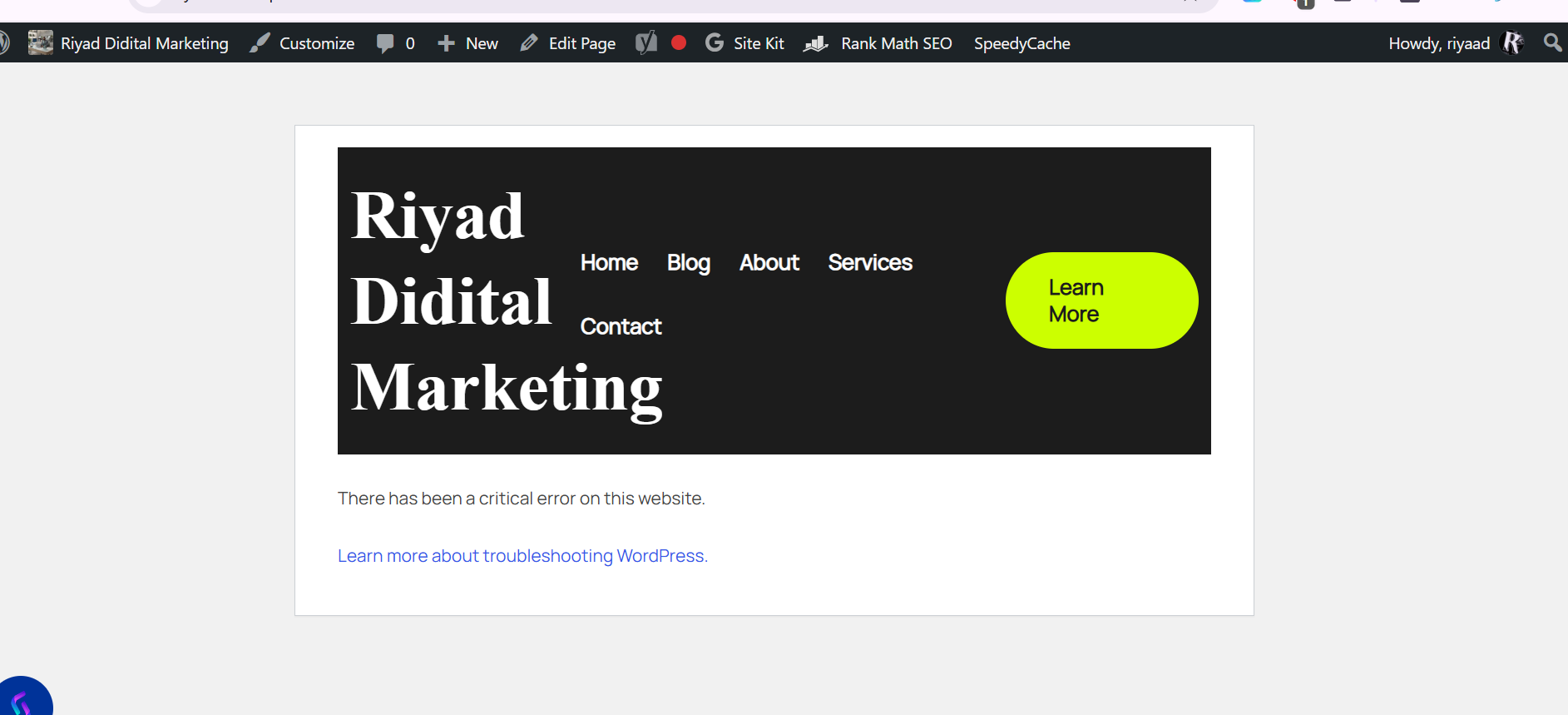 WordPress Keessatti “Critical Error” Akkamitti Sirreessuu Dandeenya?